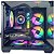 PC Gamer Crystal Aquário Com Processador AMD Ryzen 5500, Placa de Vídeo RX580, 32GB Memória, NVMe 512GB, Wi-Fi - Imagem 1