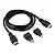 Cabo HDMI 3 em 1 com Adaptadores Micro e Mini — 1.8m — 1080p - Imagem 2