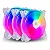Cooler Fan ARGB 120mm Brancas Kit com 3 unidades e Controladora REVENGER - G-VR334K - Imagem 2
