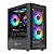Gabinete Gamer Kalkan Vesir Preto Micro-ATX Sem Fans Painéis em Vidro Temperado Duplo USB 3.0 KLK00083 - Imagem 1