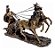 Estatueta Biga Romana Gladiador Carruagem Cavalos - Veronese - Imagem 1