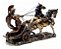 Estatueta Biga Romana Gladiador Carruagem Cavalos - Veronese - Imagem 3