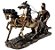 Estatueta Biga Romana Gladiador Carruagem Cavalos - Veronese - Imagem 4