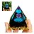 Piramide Orgonite Obsidiana Ametista mandala geometrica blue - Imagem 1