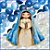 Pulseira Fé N. Sra. Aparecida Prata 925 Cristal Agata Blue - Imagem 2