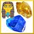 Pulseira Chakra Faraó Egito Cristal Azul Citrino Amarelo - Imagem 3