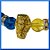 Pulseira Chakra Faraó Egito Cristal Azul Citrino Amarelo - Imagem 4