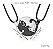 Colar Duplo Love Cats Titanio Dia Namorados Gatos Yin Yang - Imagem 9