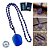 Colar Medalhão Quartzo Azul Obsidiana Buda Blue 3d Chakras - Imagem 1