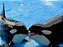 Colar Duplo Tipo Coração Magnético Amor Casal Baleias Orcas - Imagem 2