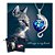 Colar Coração De Cristal Azul Gato Always Cat +bag Gatos - Imagem 1