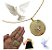 Colar Pingente Folhado Delicada Medalha Espírito Santo - Imagem 1