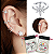 Piercing Pressão Orelha Ear Cuff Prata 925 Star +Bag Flork - Imagem 1