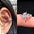 Piercing Pressão Orelha Ear Cuff Prata 925 Star +Bag Flork - Imagem 5