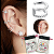 Piercing Pressão Orelha Ear Cuff Prata 925 Argola +Bag Flork - Imagem 1