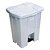 Lixeira 30L Quadrada  C/Pedal Branca Jsn - Imagem 1