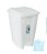 Lixeira Branca 20L Quadr C/Pedal Jaguar - Imagem 1