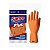 Luva Latex Sanro Plus Sm Forrada Par Laranja (P) - Imagem 1