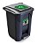 LIXEIRA 60L C/ PEDAL RODA TAMPA CLICK PRETA - Imagem 1