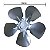 Hélice aluminio 20cm pra micro motor exaustor churrasqueira - Imagem 2