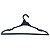 3 Cabides Plástico Preto Secadora De Roupas Fischer Original - Imagem 1