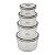 Kit 4 Pote Plástico Hermético Redondo Branco Electrolux - Imagem 1