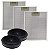 3 Filtro Aluminio +2 Carvão Depurador Electrolux De80b De80x - Imagem 1