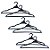 Kit 6 Cabide Plastico Preto Secadora Roupas Fischer Original - Imagem 1
