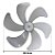 Hélice 6 Pás Ventilador Britânia B30 Silencium Mega Turbo - Imagem 2