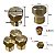 Chave + 5 Bico Injetor Gicle Fogão Cooktop Fischer Glp - Imagem 2