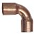 Conexão de Cobre Curva Longa 90º 1/4" Com Parede 0,50mm - Imagem 1
