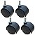 Kit 4 Rodízios Rodinhas Aspirador de Pó Wap GTW Original - Imagem 3