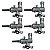Kit 5 Registro Ramal Auxiliar P/Fogão Cooktop Atlas Agile 14 - Imagem 1