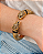 BRACELETE ONÇA DOURADO COM PRETO - Imagem 1