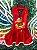 Vestido Pet Mamãe Noel Estampa Ursinho GG - Imagem 2
