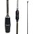 ANTENA STEELPAR ARGENTINA INOX CROMADA COM BASE PRETA - Imagem 1