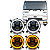 KIT 4 FARÓIS LED 5.75 COM SUPORTES CARGO 815 2628 e MB1938S - Imagem 1