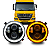 FARÓIS LED ANGEL EYES COM SUPORTES MB ATEGO 1719 3026 3030 - Imagem 1