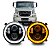 FARÓIS LED ANGEL EYES COM SUPORTES MB ATRON 1319 2324 1635 - Imagem 1