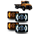 KIT 4 FARÓIS LED MB 1113 CARA PRETA P/ ADAPTAÇÃO - Imagem 1