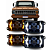 KIT 4 FARÓIS LED FORD F1000 F4000 4 FARÓIS COM SUPORTES - Imagem 1