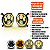 KIT 4 FARÓIS LED 5.75 ANGEL 4300K C/SUPORTE MB ATRON + FAROL BASE ORIGINAL - Imagem 10