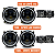 KIT 4 FARÓIS LED 5.75 ANGEL 4300K C/SUPORTE MB ATRON + FAROL BASE ORIGINAL - Imagem 2