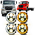 KIT 4 FARÓIS LED COMPLETO 5.75 ANGEL EYES 4300K C/SUPORTE MB ATRON 1319 2324 1635 - Imagem 1