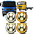 KIT 4 FARÓIS LED COMPLETO 5.75 ANGEL EYES 4300K C/SUPORTE MB ACCELO 815 915 1016 - Imagem 1