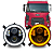 PAR FAROL LED 5,75 ANGEL CARGO PANDA 2012+ DRL SETA 6000K - Imagem 1
