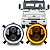 PAR FAROL LED 5,75 ANGEL CARGO 2001-2011 DRL SETA 6000K 2428 1317 - Imagem 1