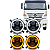 KIT 4 FARÓIS LED ANGEL EYES 5.75 COM SUPORTES MB 1938S 1944S - Imagem 1
