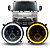 FARÓIS LED ANGEL EYES FORD CARGO 816 1119 2013+ - Imagem 1
