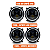 KIT 4 FARÓIS LED COMPLETO 5.75 ANGEL EYES 6000K C/SUPORTE MB ATEGO 2012+ - Imagem 2